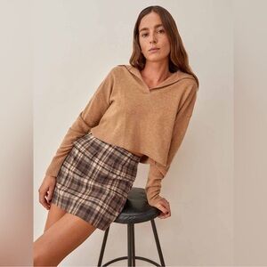 Reformation Janis Plaid Skirt